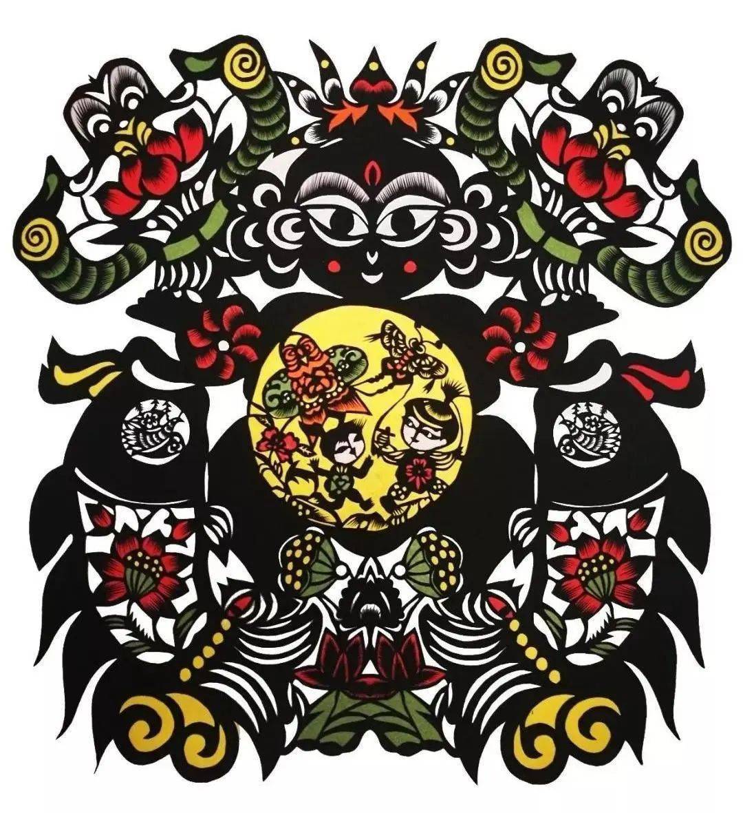 文化| 中國最古老的民間藝術之一:剪紙_套色